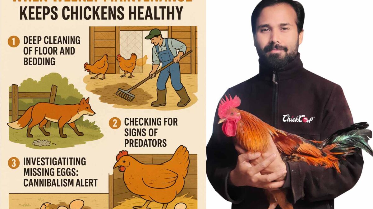 Chicken coop weekly maintenance plan