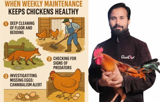 Chicken coop weekly maintenance plan